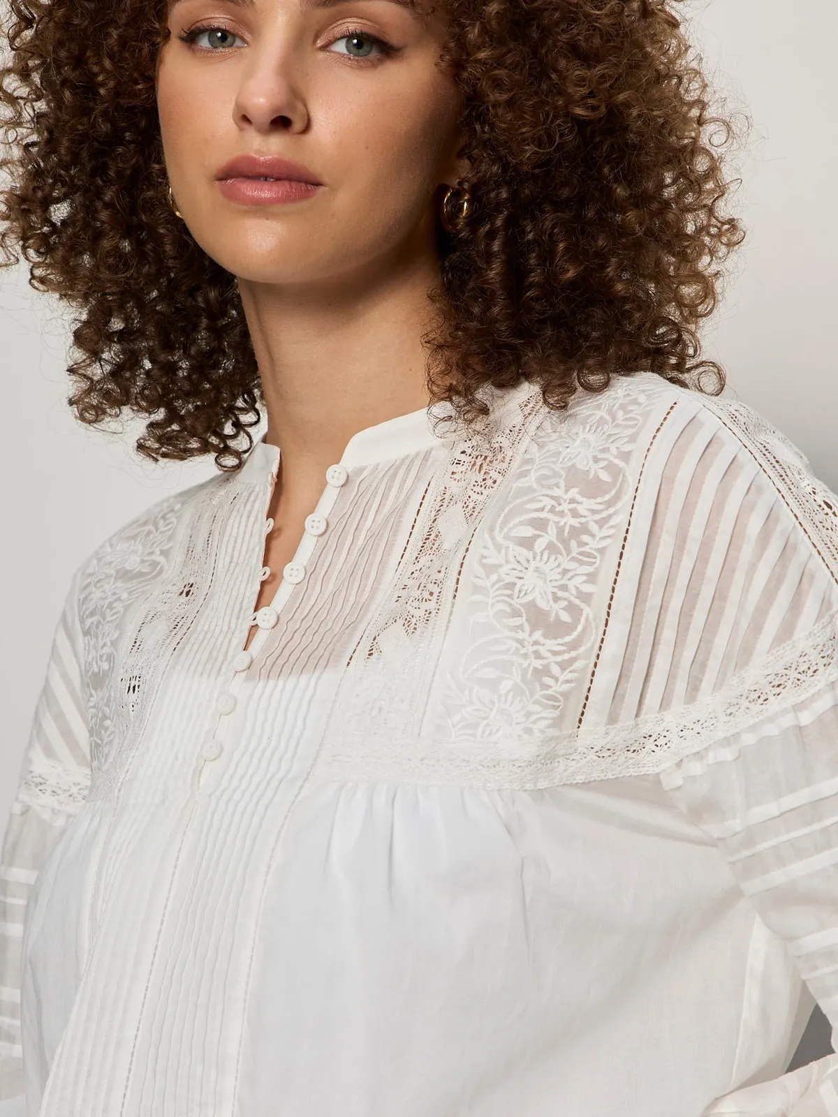 Adore You Embroidered Blouse White sold by Sanctuary product image thumbnail 4