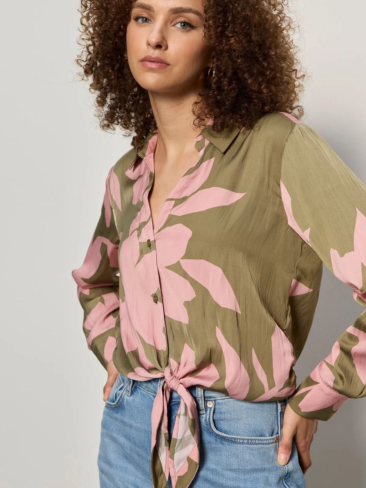 Lover Tie Shirt Pink Silhouette sold by Sanctuary
