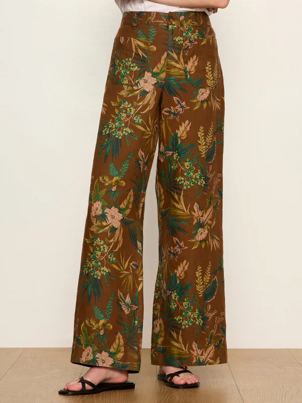 The Linen Marine Wide Leg Pant Vintage Ivy sold by Sanctuary