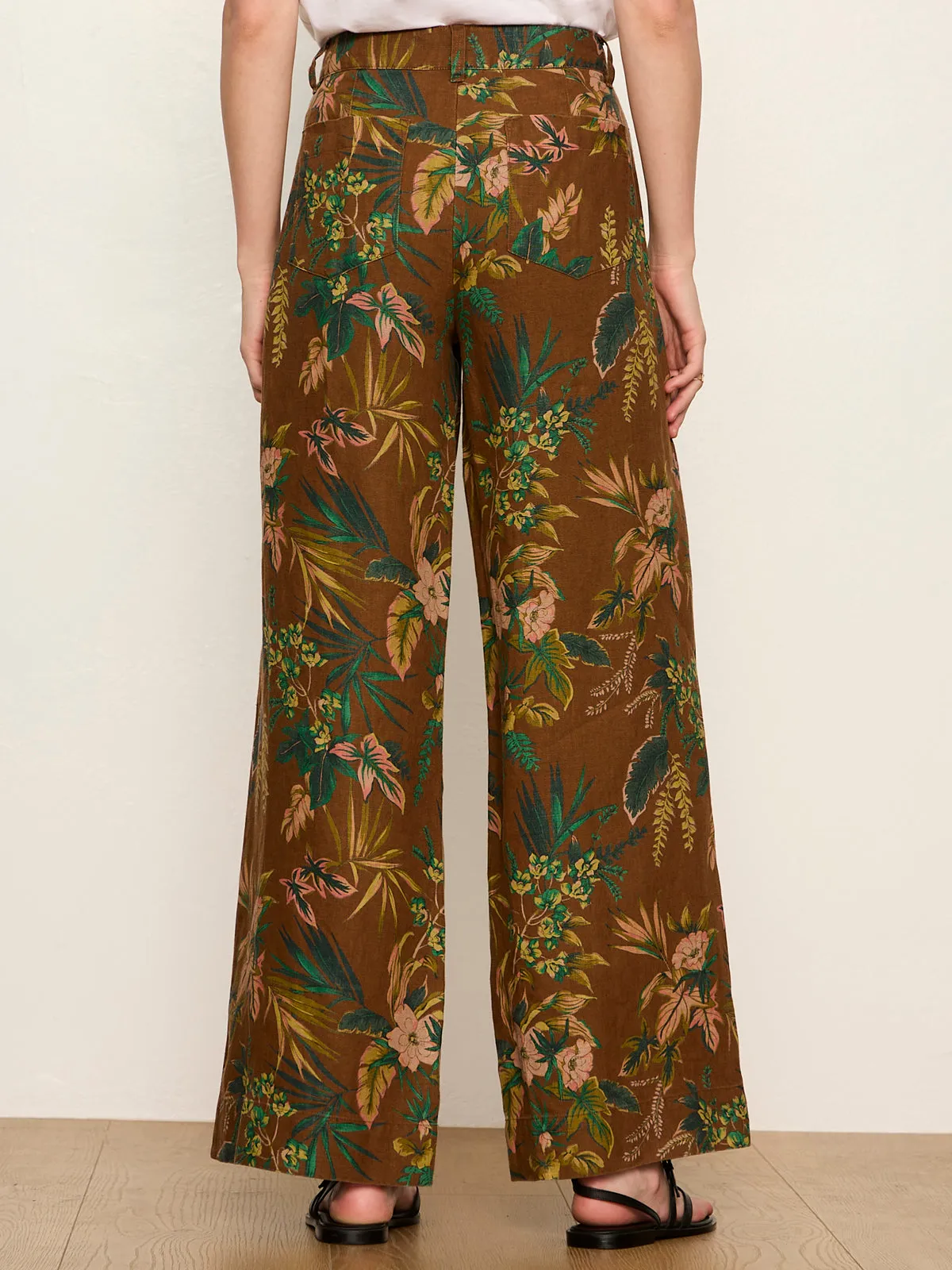 The Linen Marine Wide Leg Pant Vintage Ivy sold by Sanctuary product image thumbnail 2