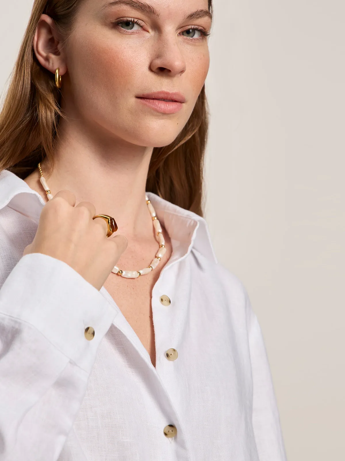 More Love Linen Tie Top White sold by Sanctuary product image thumbnail 3