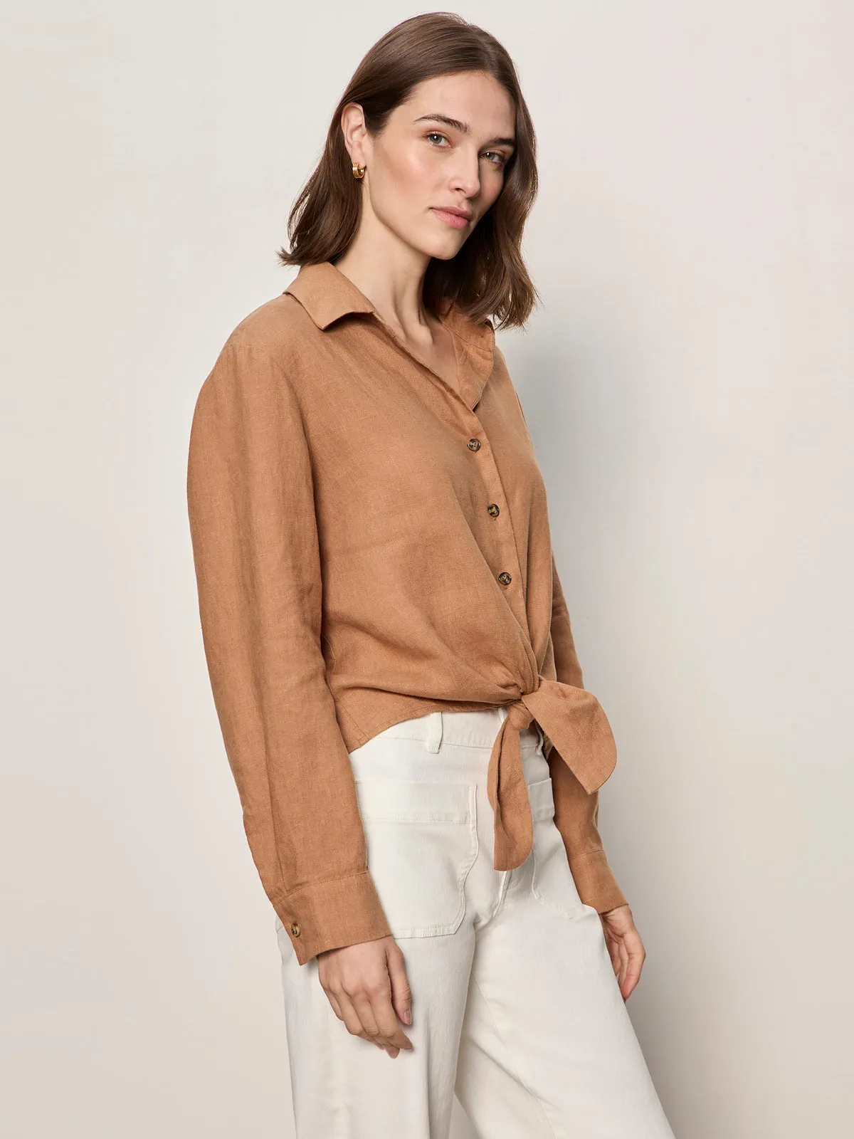 More Love Linen Tie Top Toasted Coconut sold by Sanctuary product image thumbnail 3