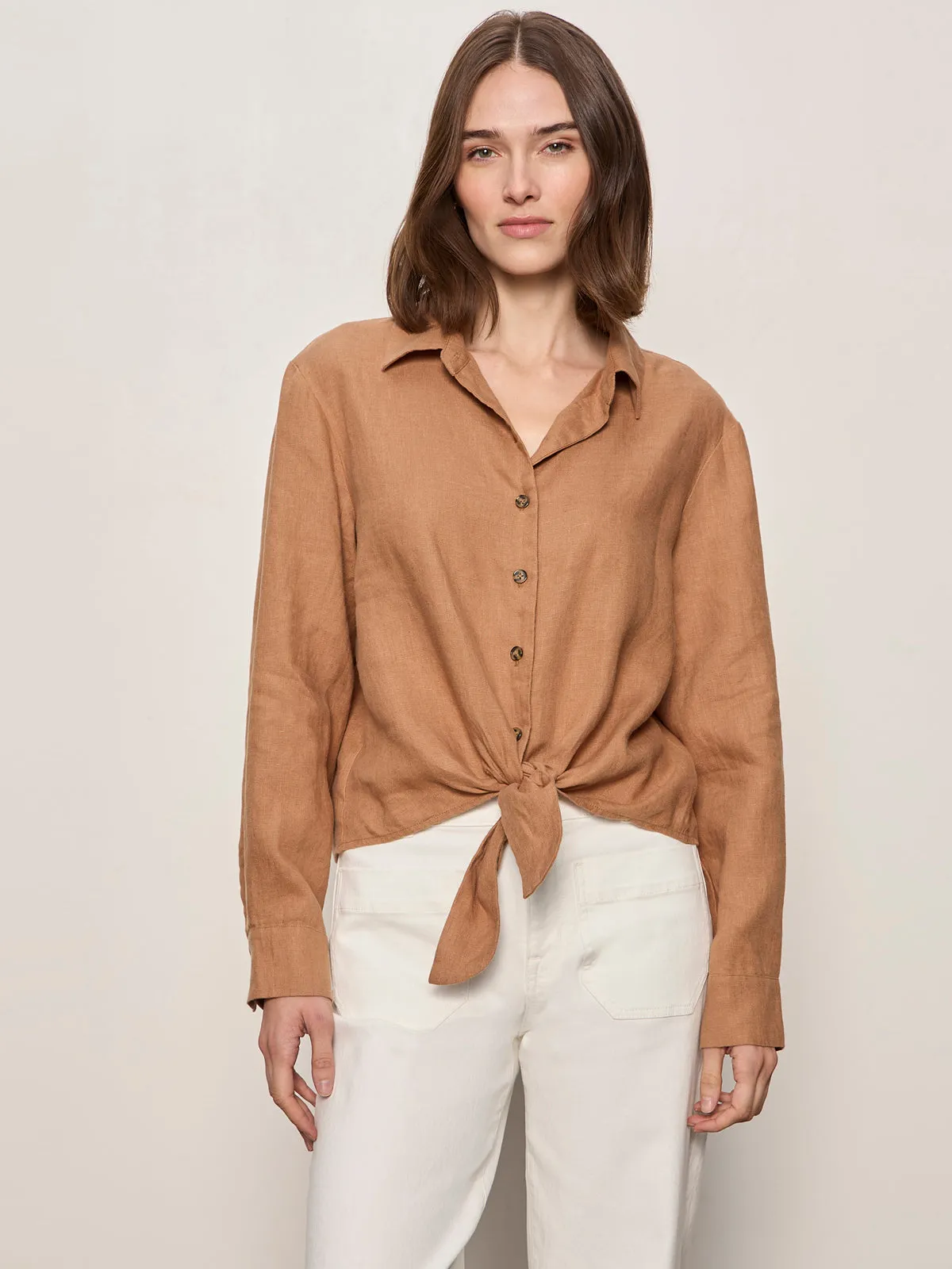 More Love Linen Tie Top Toasted Coconut sold by Sanctuary product image thumbnail 4