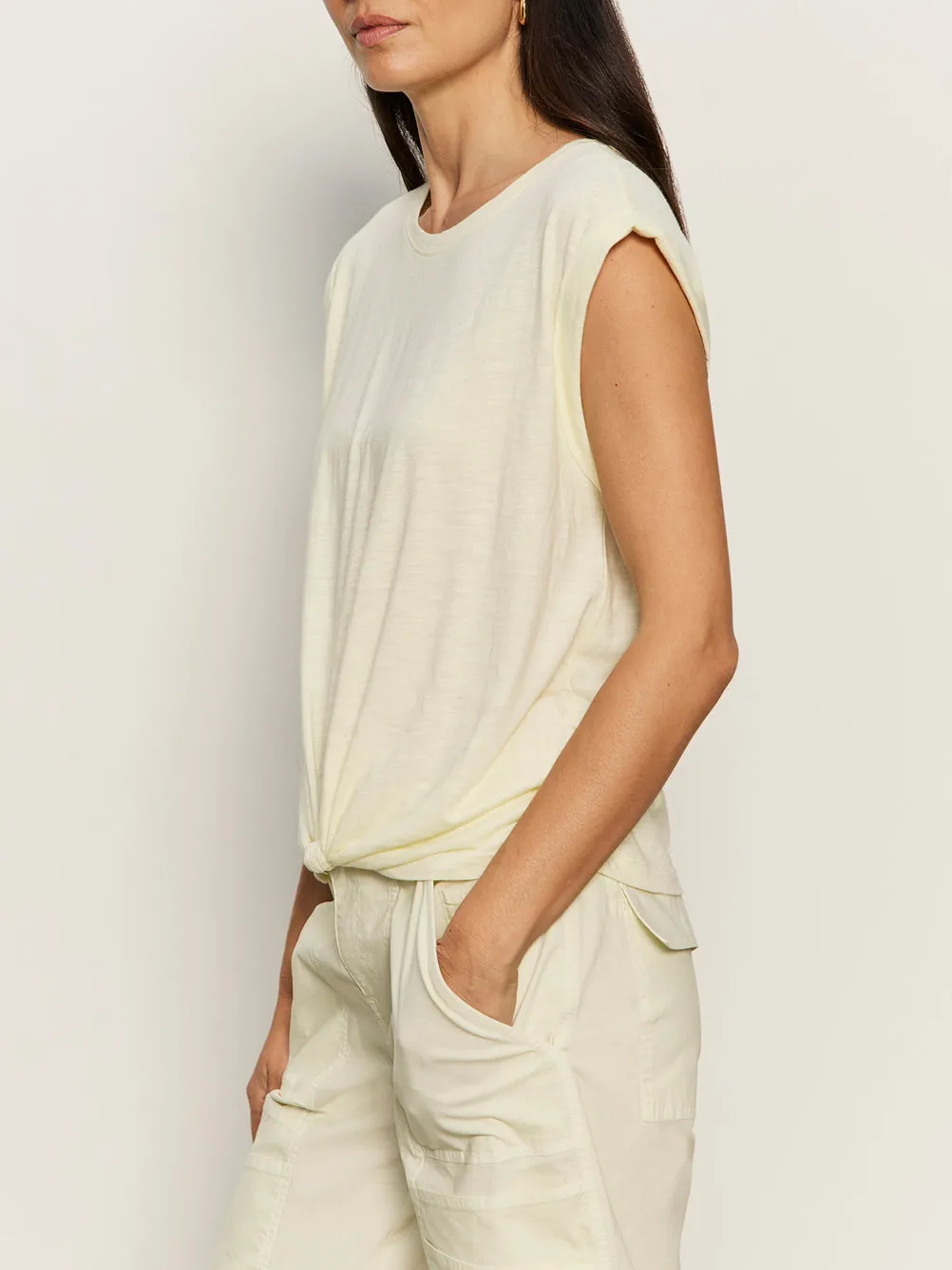 Knotted Muscle Tee Lemon Drop Petite Sizing sold by Sanctuary product image thumbnail 3