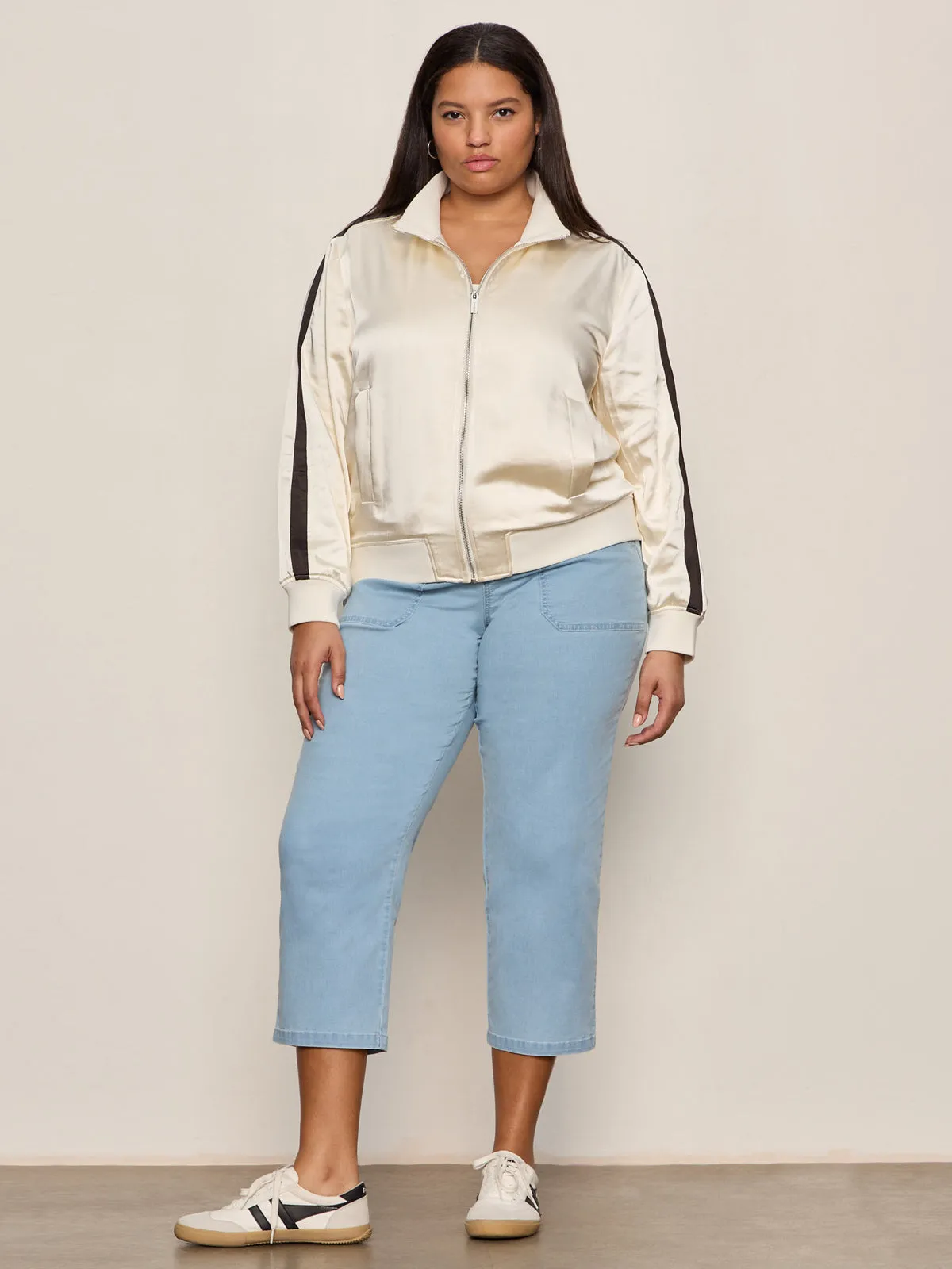 Satin Track Jacket Collagen Extended Sizing sold by Sanctuary product image thumbnail 5