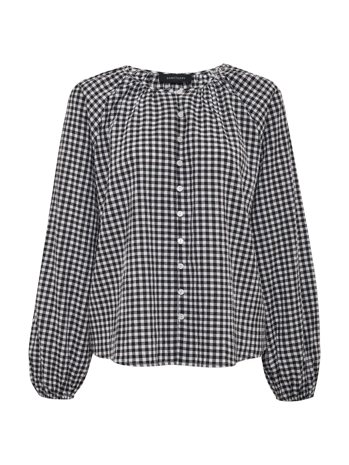 Perfect Gingham Button Blouse Picnic Petite Sizing sold by Sanctuary product image thumbnail 4