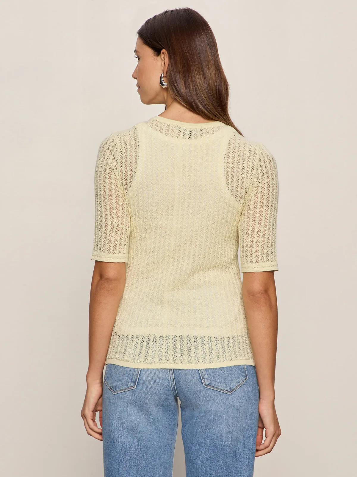 Going Places Pointelle Sweater Lemon Drop sold by Sanctuary product image thumbnail 2