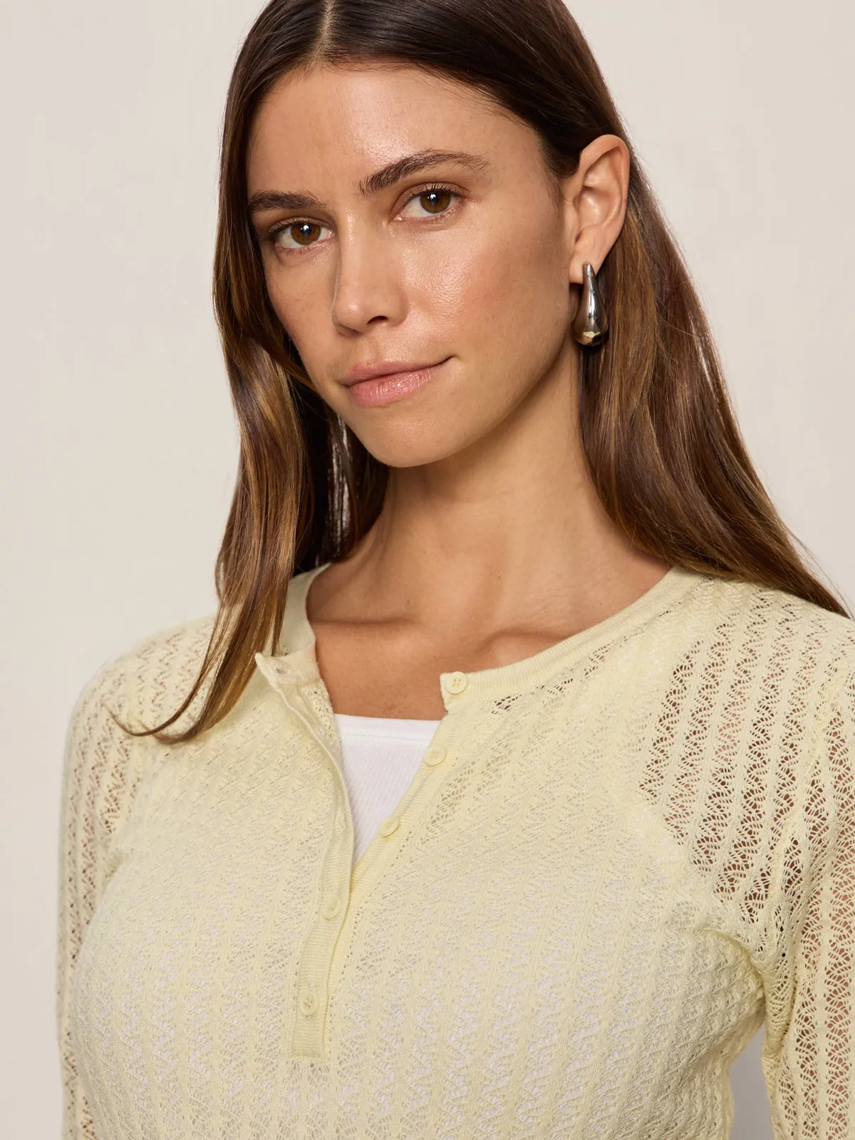 Going Places Pointelle Sweater Lemon Drop sold by Sanctuary product image thumbnail 4