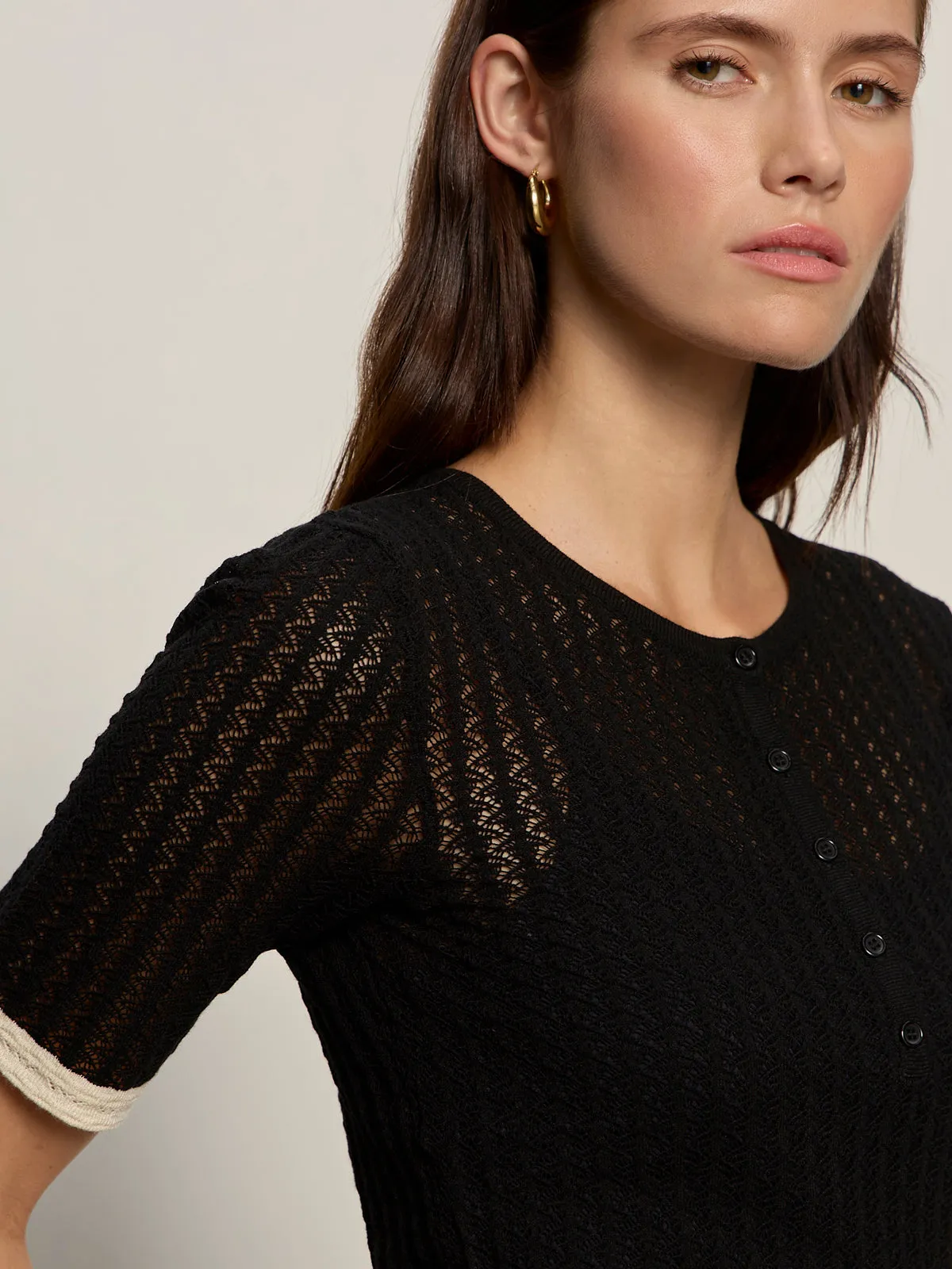 Going Places Pointelle Sweater Black sold by Sanctuary product image thumbnail 5