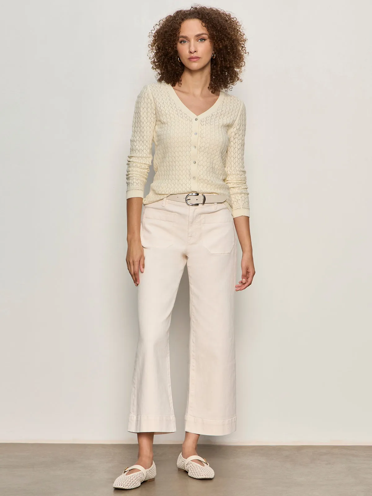 Everyday Pointelle Cardigan Collagen sold by Sanctuary product image thumbnail 5