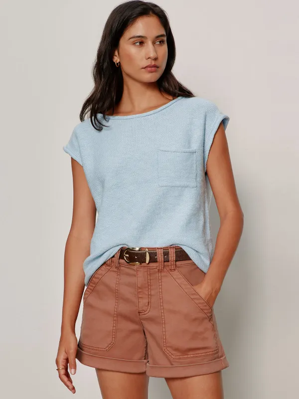 Easy Sweater Tee Blue Aura made by Sanctuary