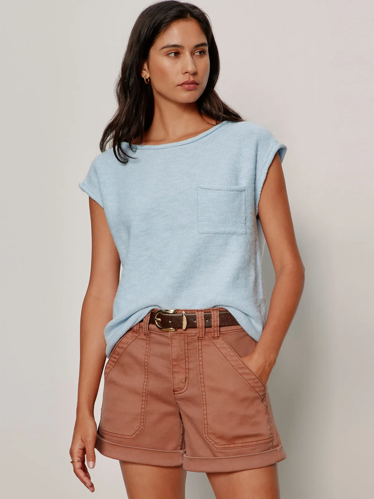 Easy Sweater Tee Blue Aura sold by Sanctuary