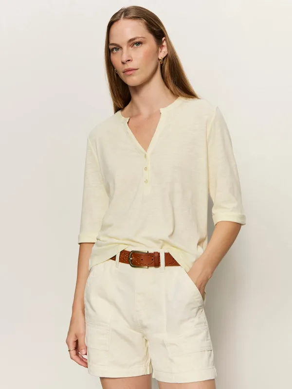 Rolled Sleeve Tee Lemon Drop sold by Sanctuary