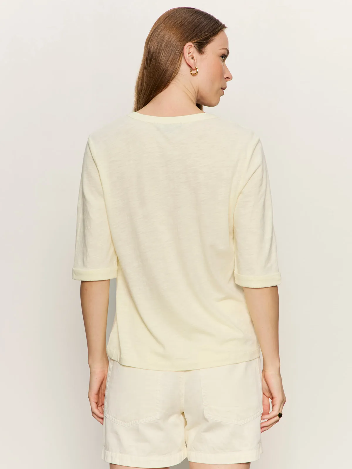 Rolled Sleeve Tee Lemon Drop sold by Sanctuary product image thumbnail 2