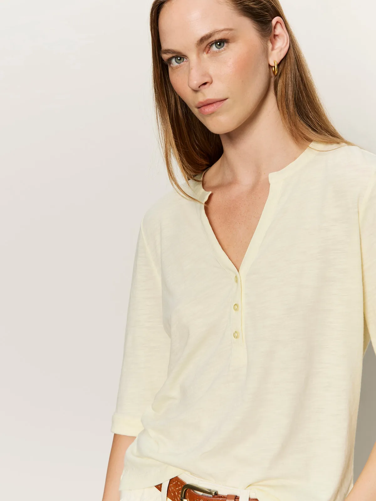 Rolled Sleeve Tee Lemon Drop sold by Sanctuary product image thumbnail 4