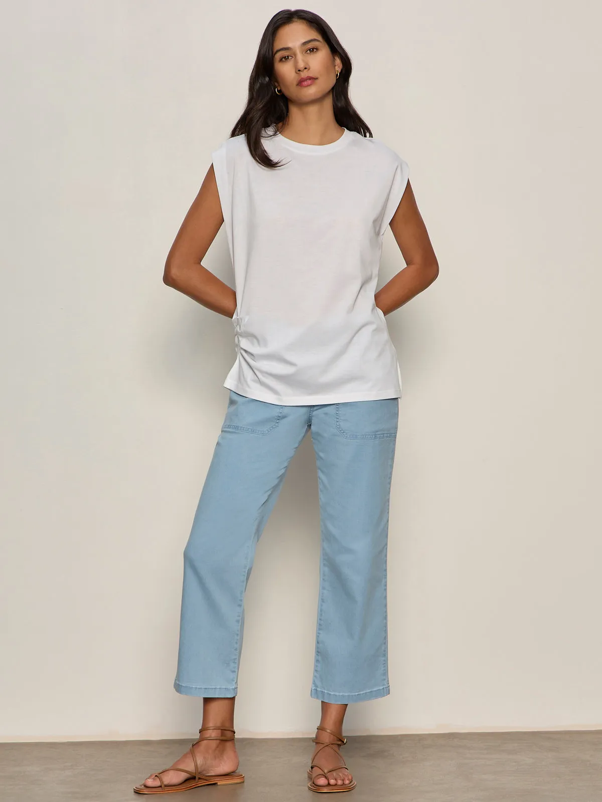 Pleated Muscle Tee White sold by Sanctuary product image thumbnail 5