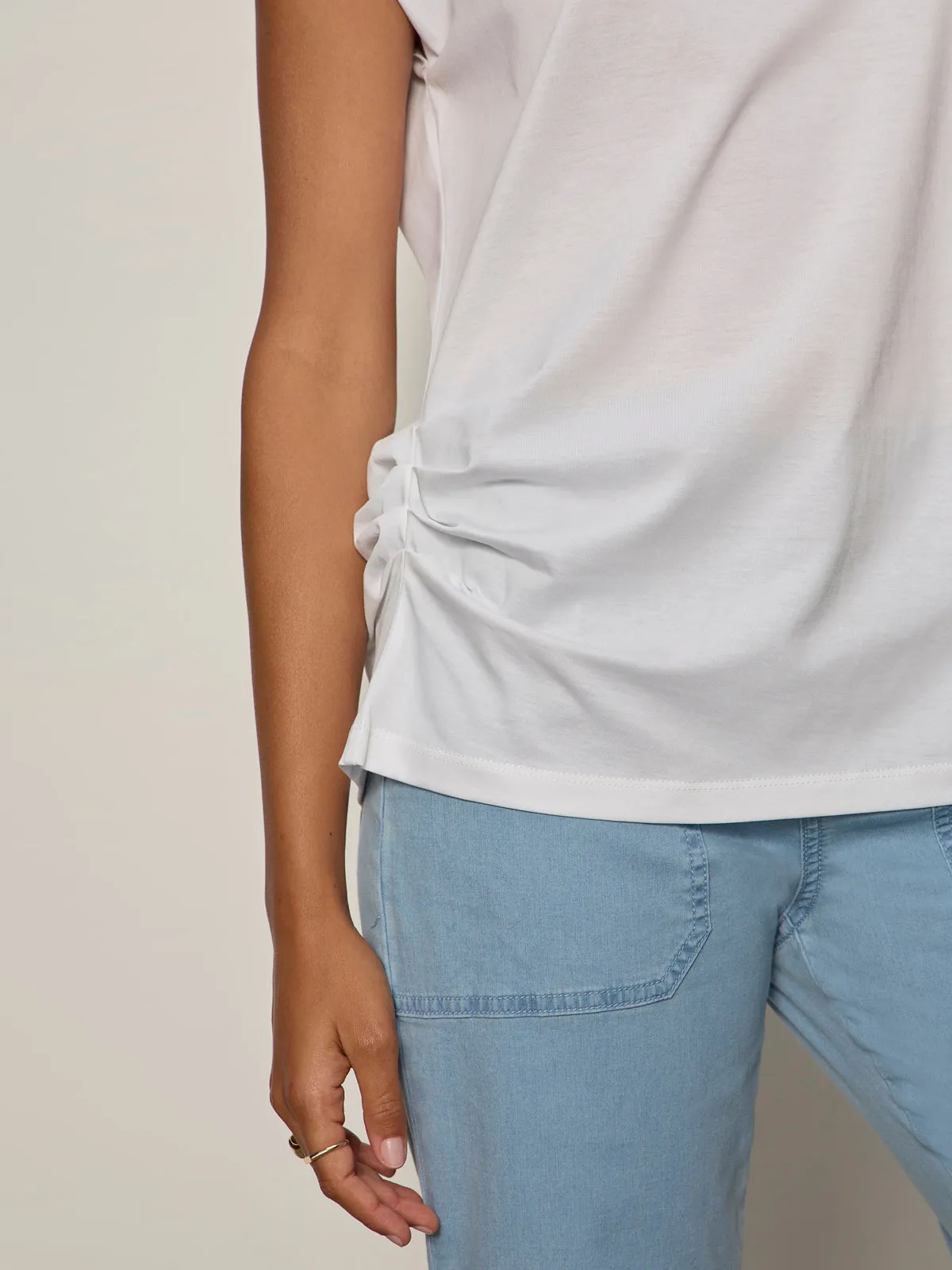 Pleated Muscle Tee White sold by Sanctuary product image thumbnail 4