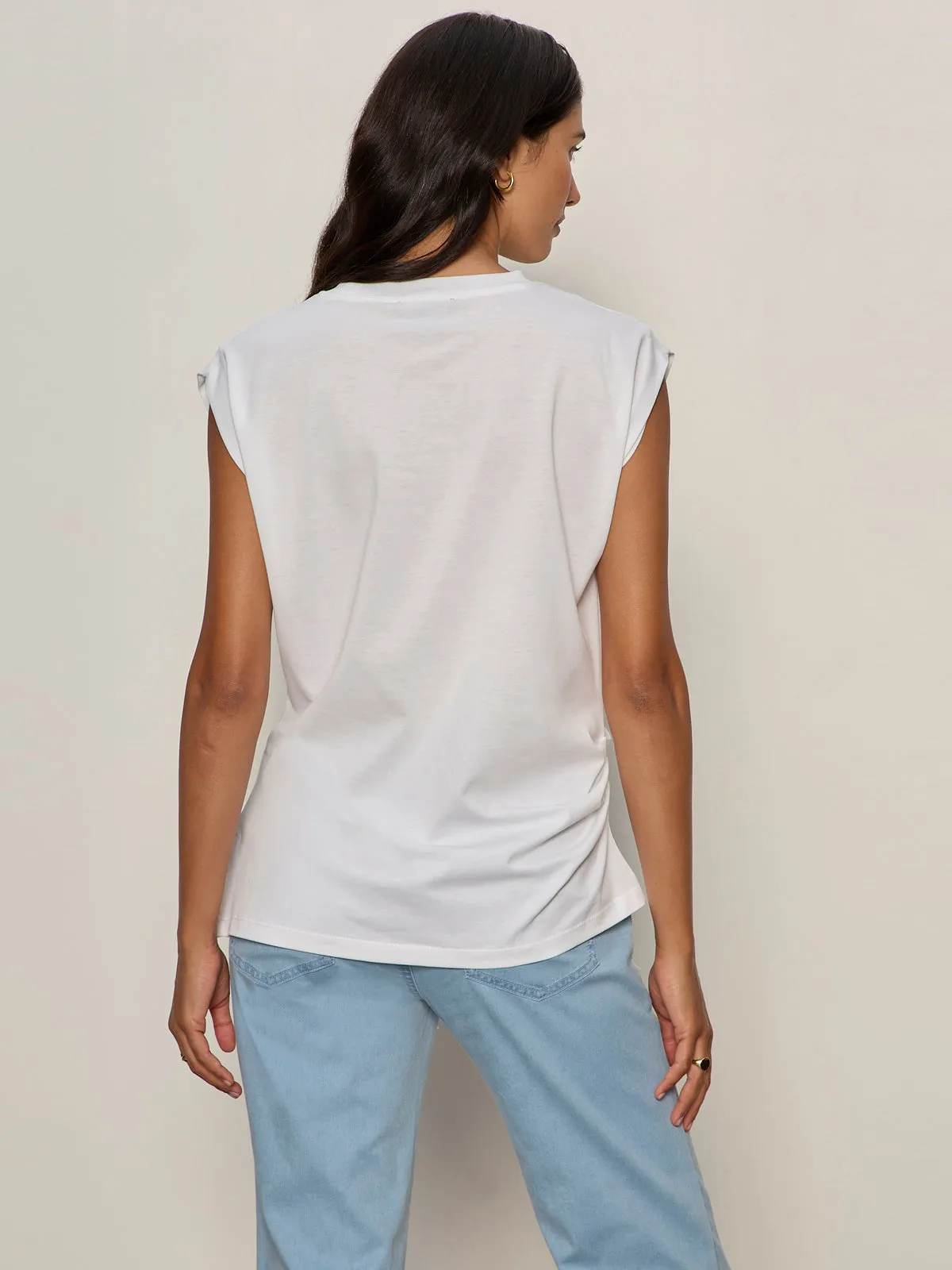 Pleated Muscle Tee White sold by Sanctuary product image thumbnail 2