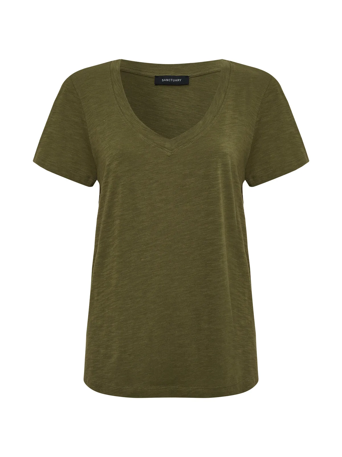 Soft V Neck Tee Burnt Olive sold by Sanctuary product image thumbnail 5