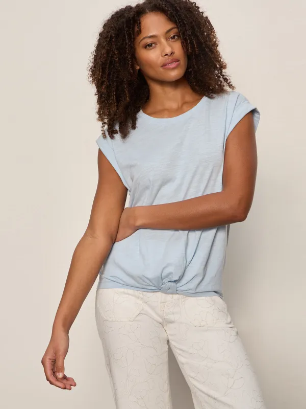 Knotted Muscle Tee Blue Aura sold by Sanctuary
