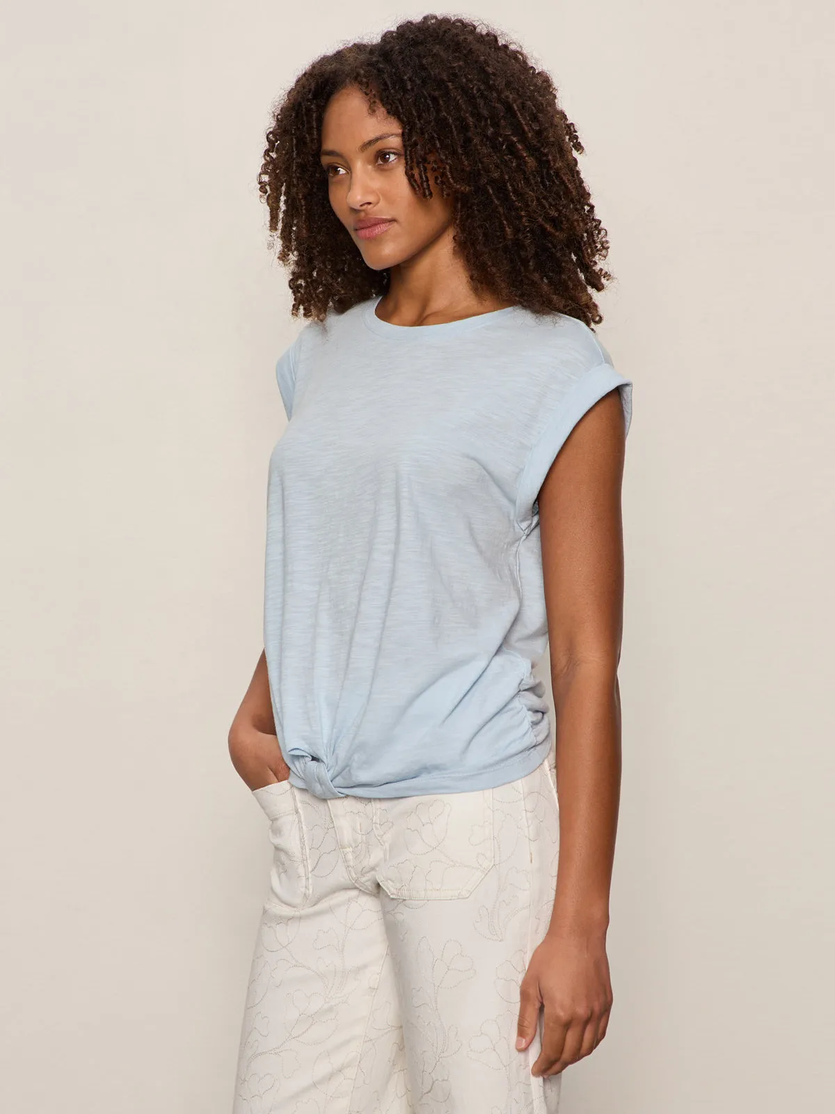 Knotted Muscle Tee Blue Aura sold by Sanctuary product image thumbnail 4