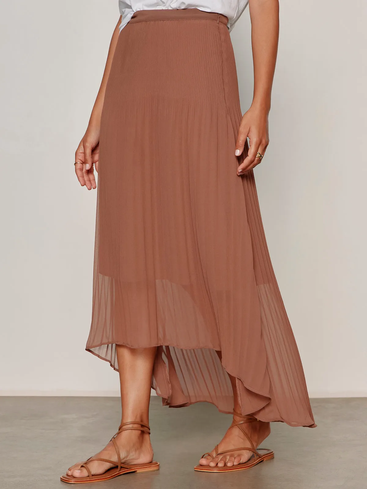 Meant To Be Pleated Midi Skirt Mud Bath sold by Sanctuary product image thumbnail 3