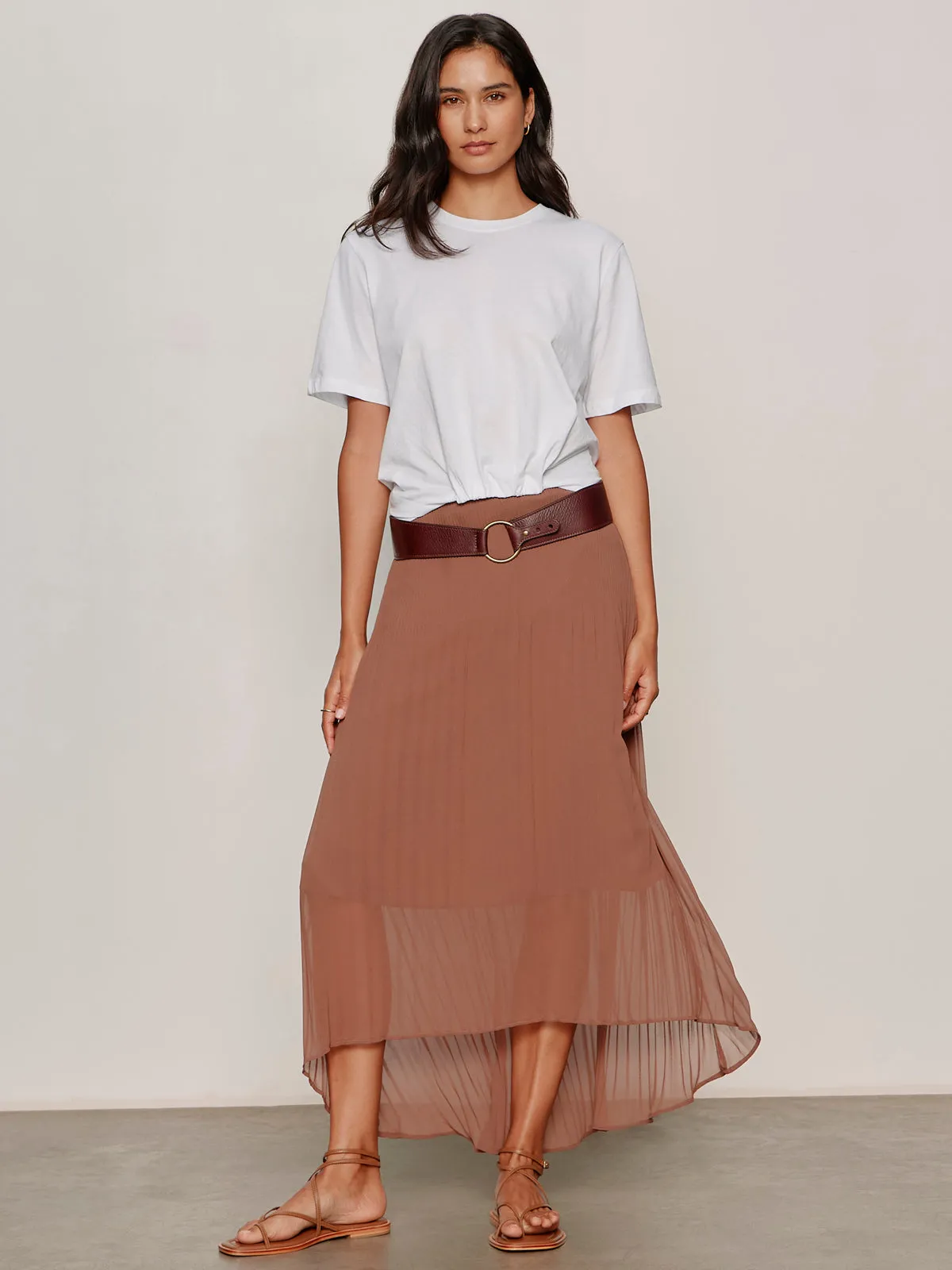 Meant To Be Pleated Midi Skirt Mud Bath sold by Sanctuary product image thumbnail 5