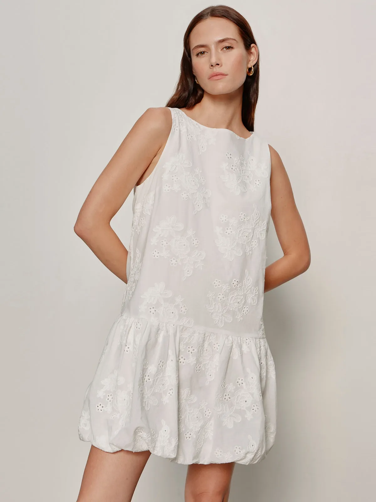 Garden Eyelet Bubble Dress White sold by Sanctuary