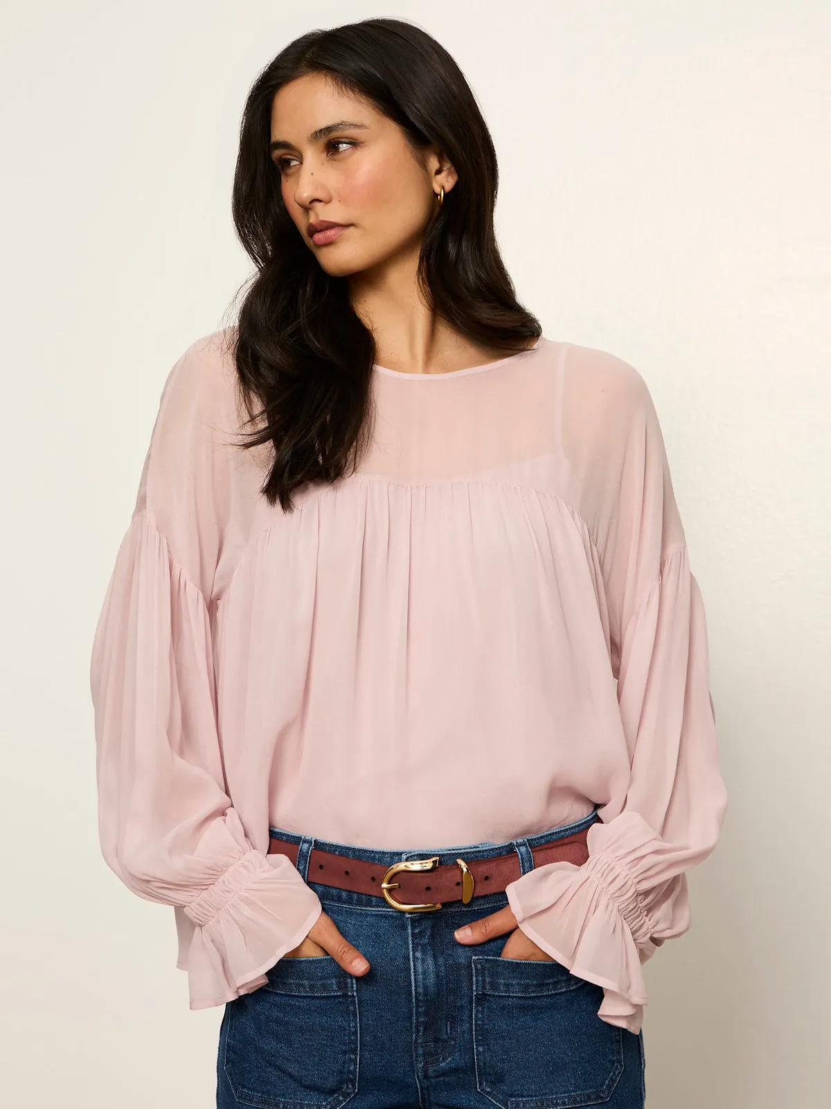 Keepsake Volume Blouse Dried Petal sold by Sanctuary