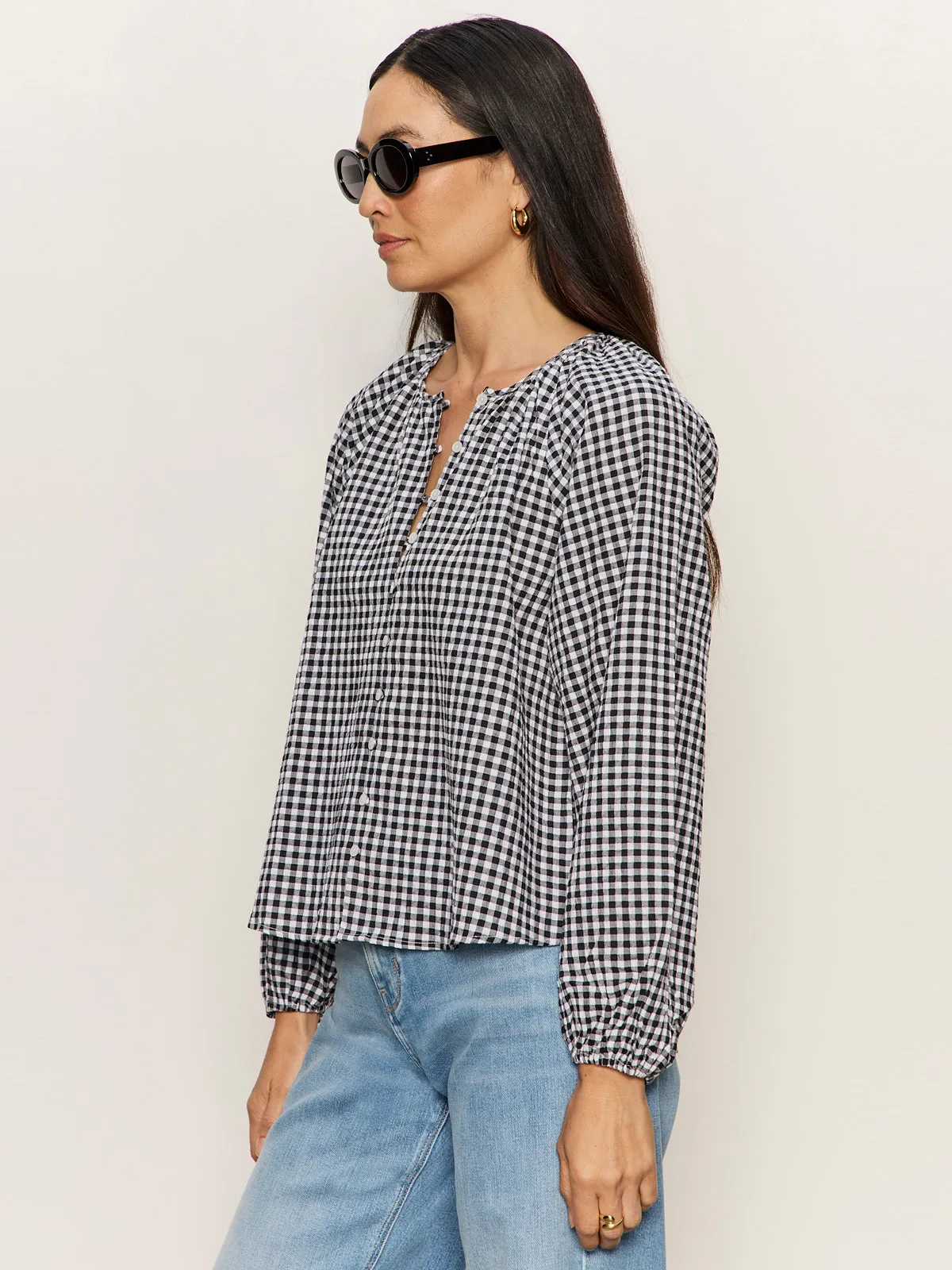 Perfect Gingham Button Blouse Picnic sold by Sanctuary product image thumbnail 2