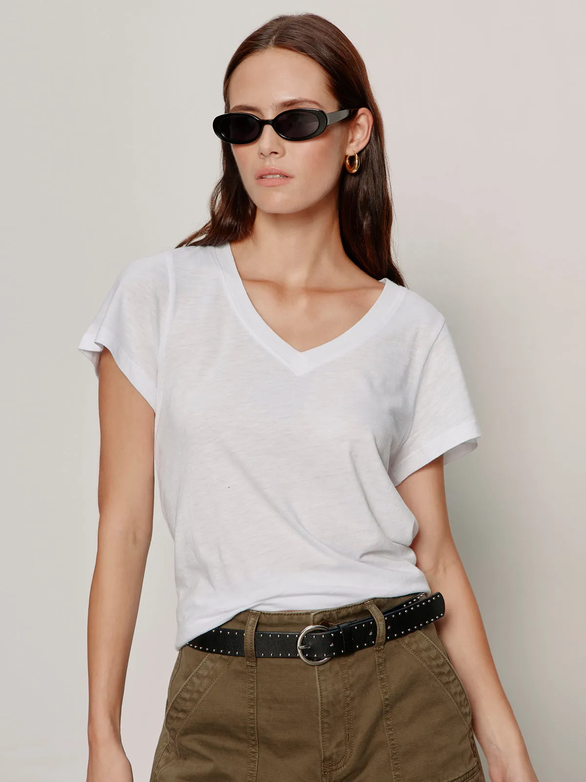 Soft V Neck Tee White sold by Sanctuary product image thumbnail 3