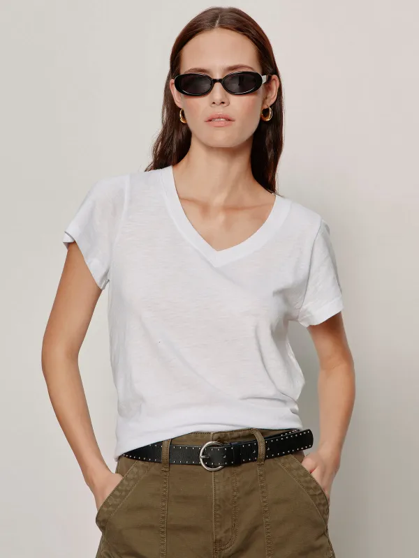 Soft V Neck Tee White sold by Sanctuary