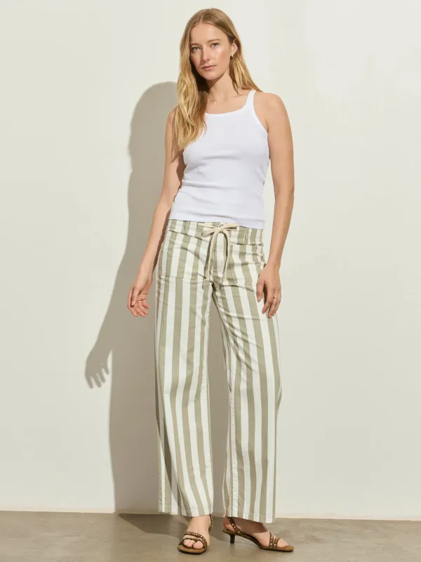 Cafe Pant Olive Tree/Chalk sold by Sanctuary