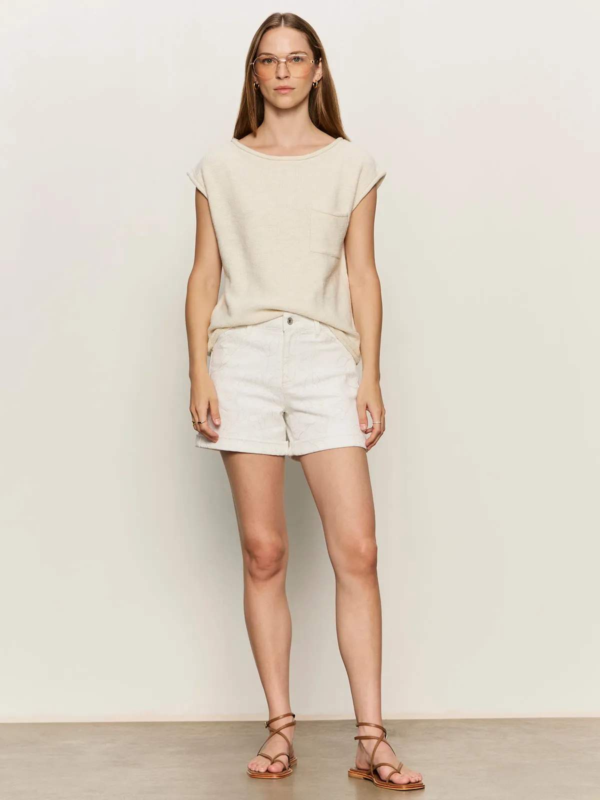 Impact Denim Short Chalk sold by Sanctuary product image thumbnail 5