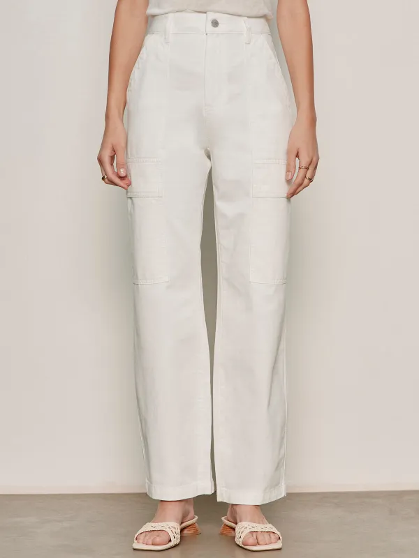 Boyfriend Utility Pant White made by Sanctuary
