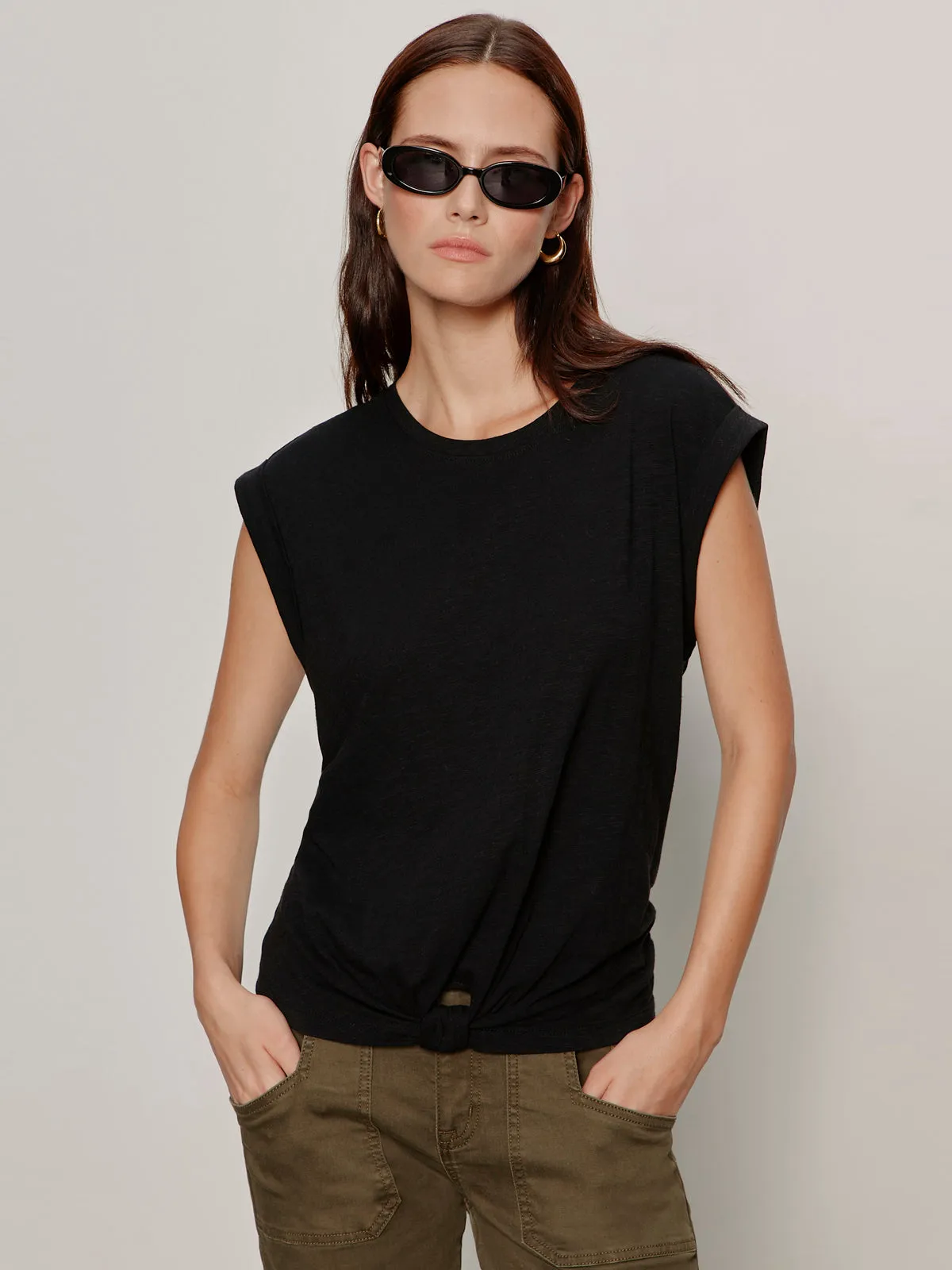 Knotted Muscle Tee Black sold by Sanctuary
