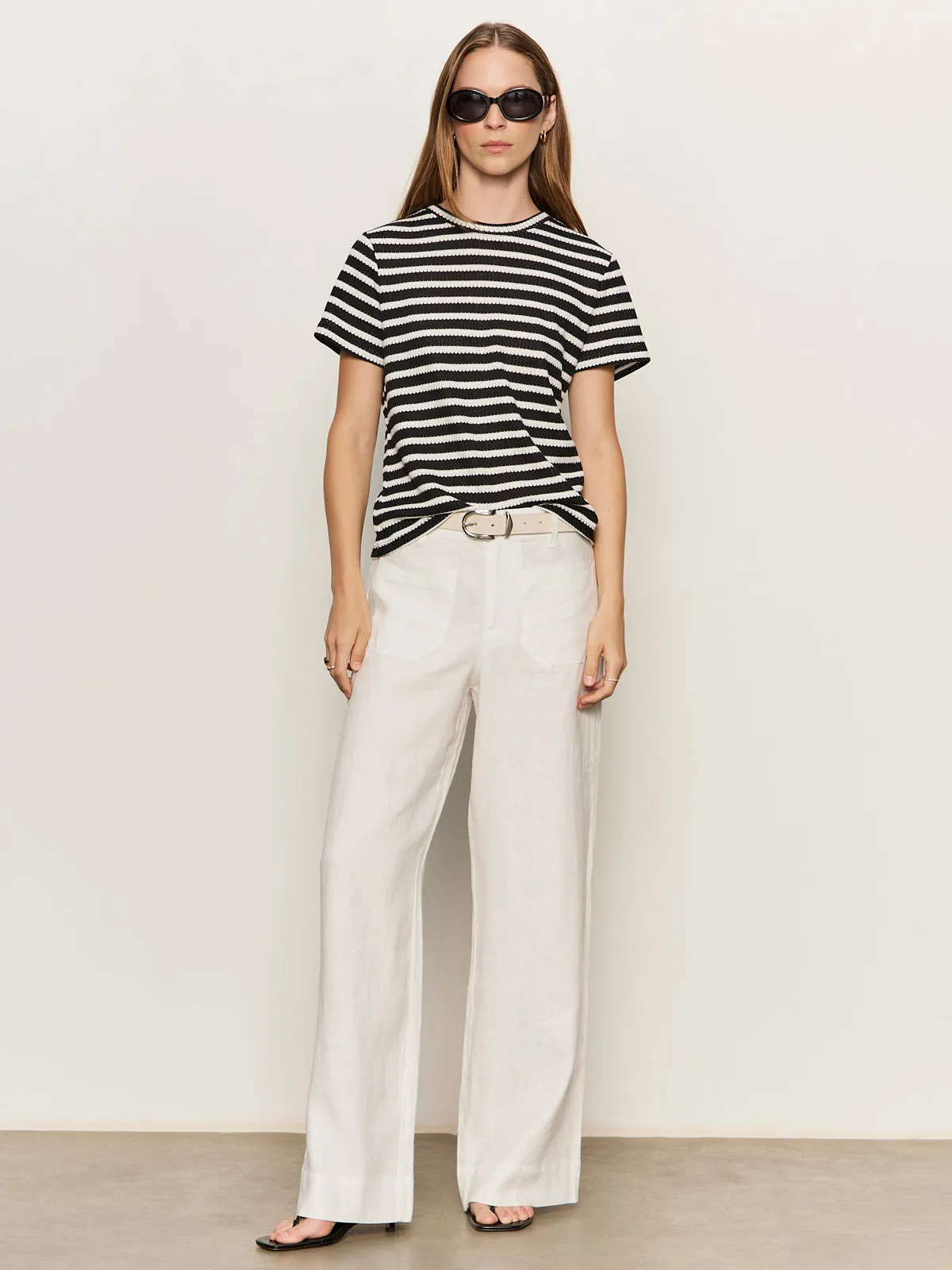 Perfect Textured Tee Black/Chalk Stripe sold by Sanctuary product image thumbnail 5