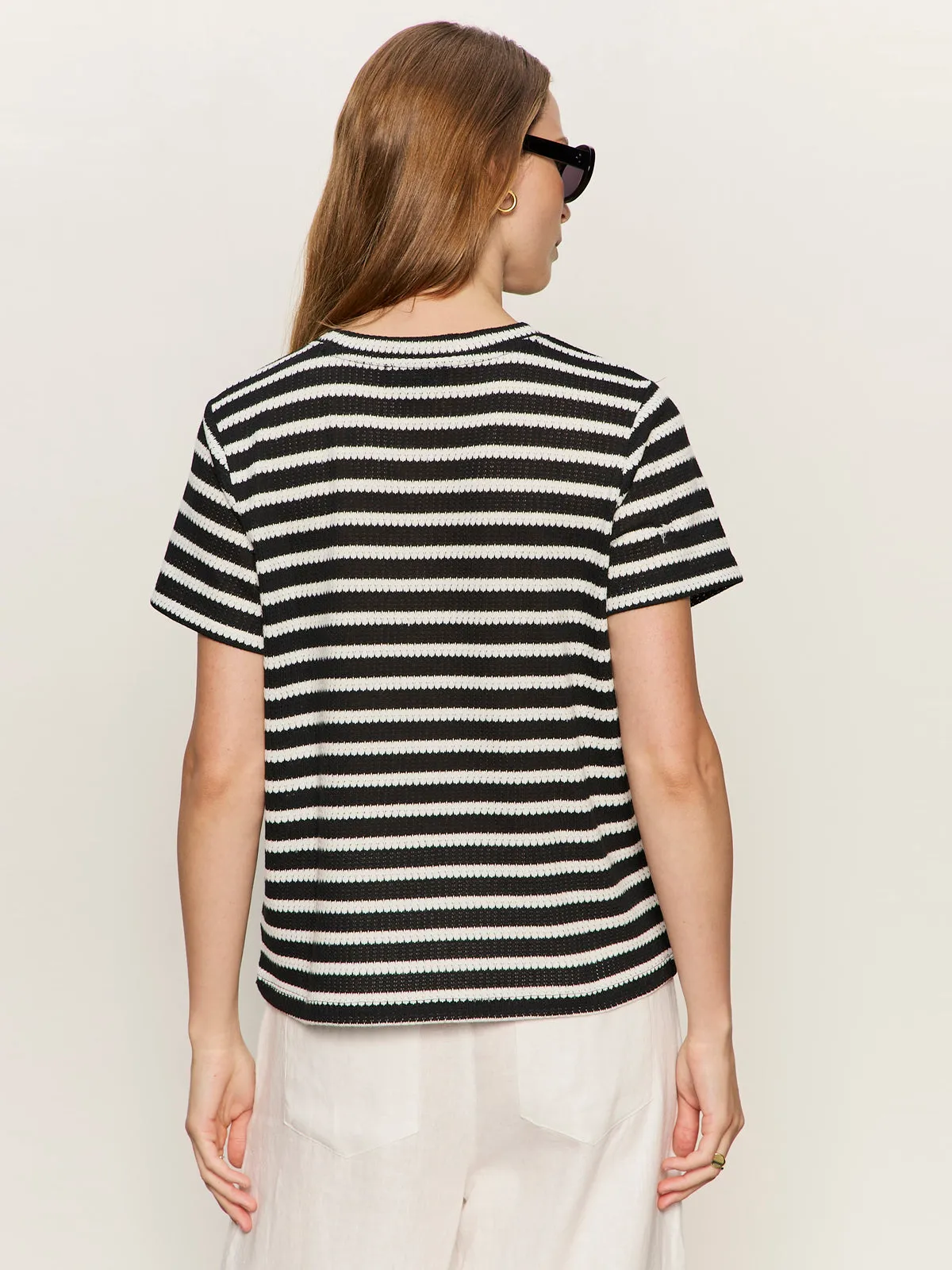 Perfect Textured Tee Black/Chalk Stripe sold by Sanctuary product image thumbnail 2
