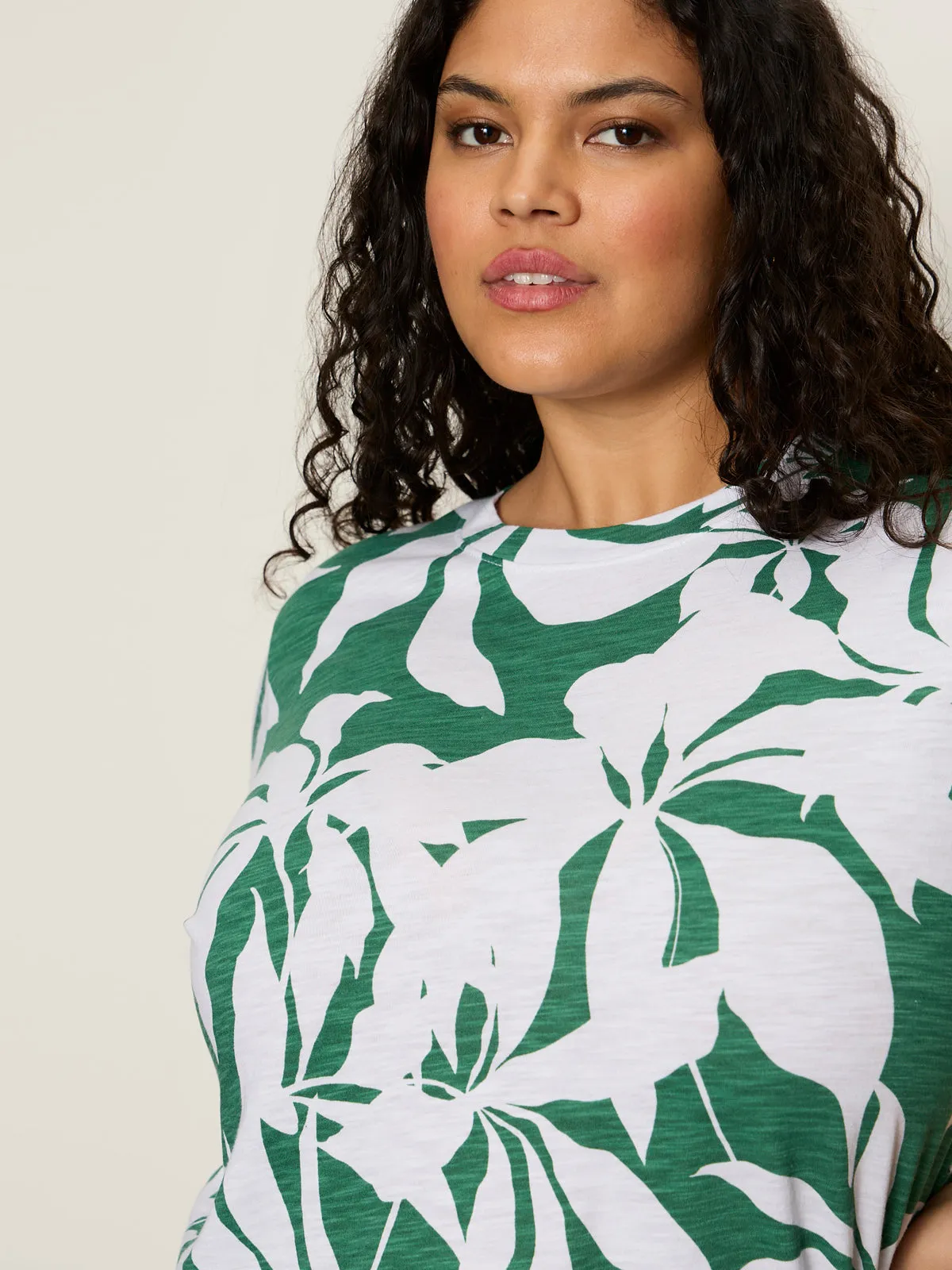 The Perfect Tee Green Inked Impressions Extended Sizing sold by Sanctuary product image thumbnail 4