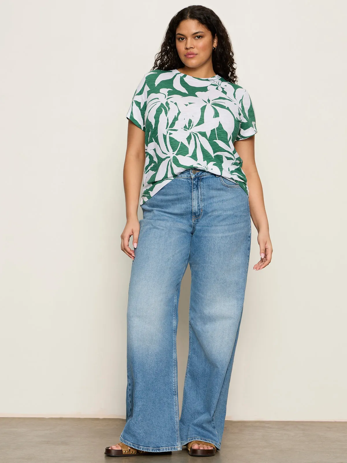 The Perfect Tee Green Inked Impressions Extended Sizing sold by Sanctuary product image thumbnail 5