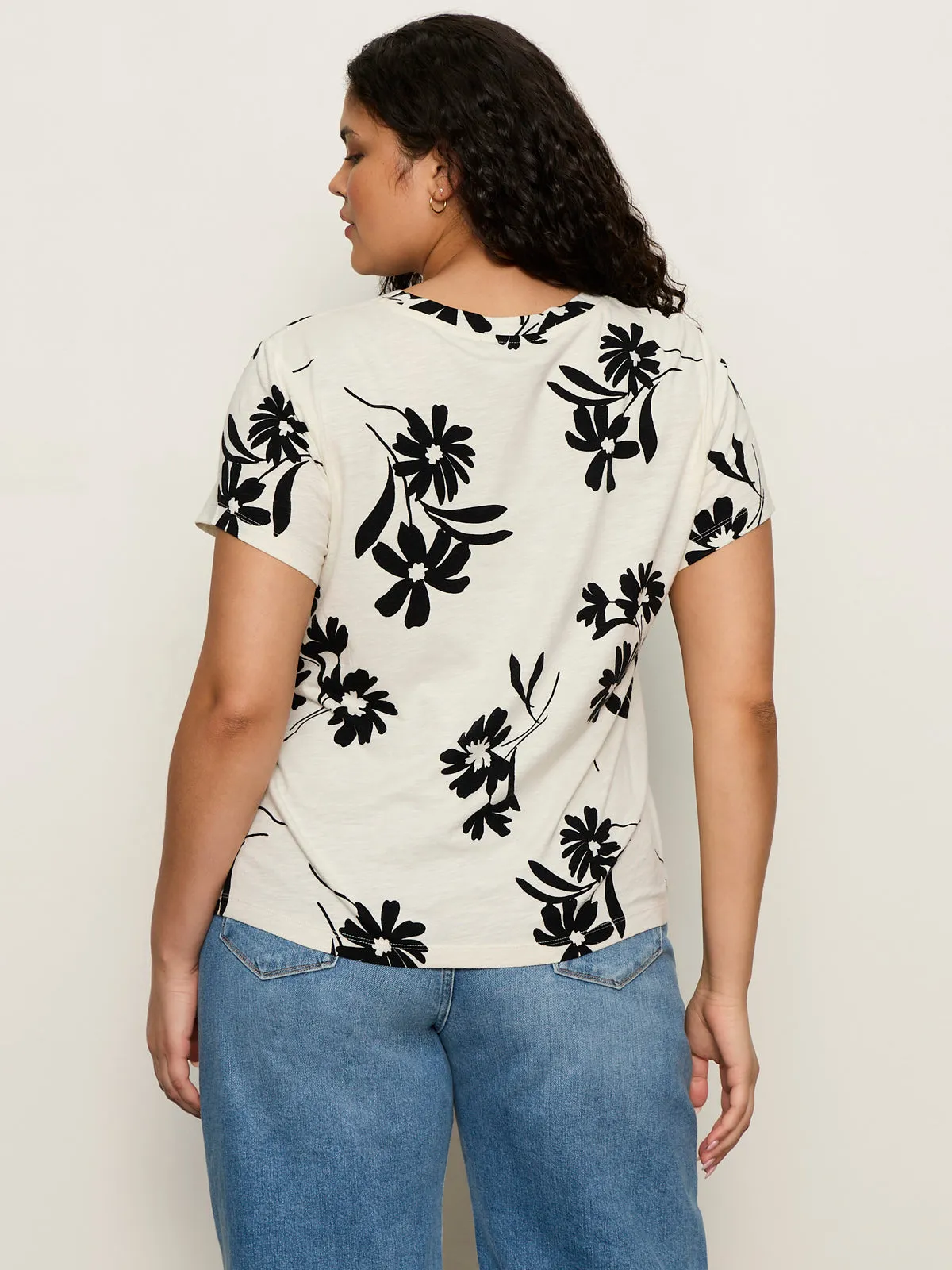 The Perfect Tee Chalk Bloom Extended Sizing sold by Sanctuary product image thumbnail 2