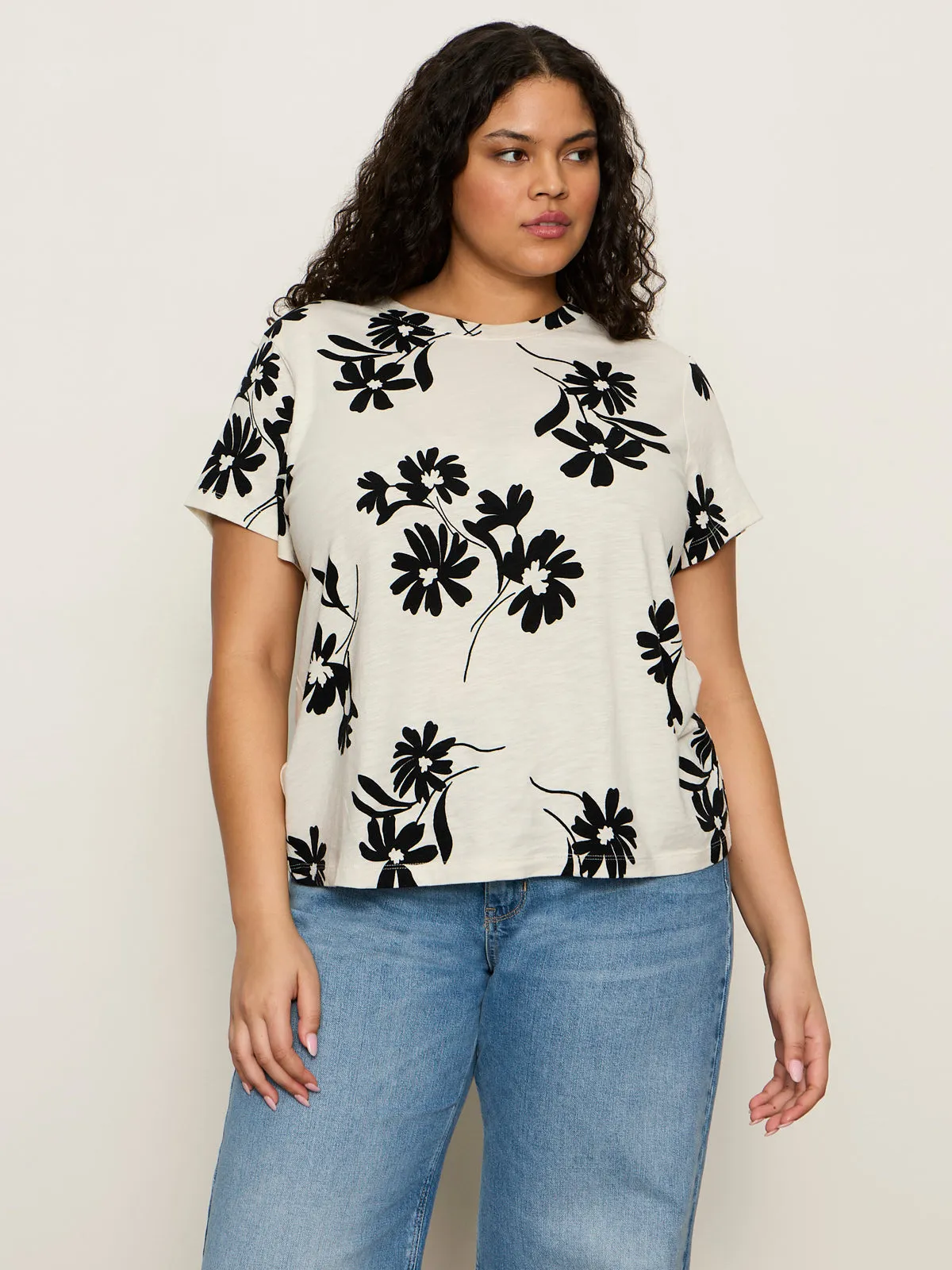 The Perfect Tee Chalk Bloom Extended Sizing sold by Sanctuary product image thumbnail 4