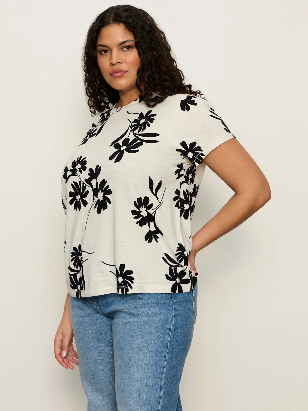 The Perfect Tee Chalk Bloom Extended Sizing sold by Sanctuary product image thumbnail 3