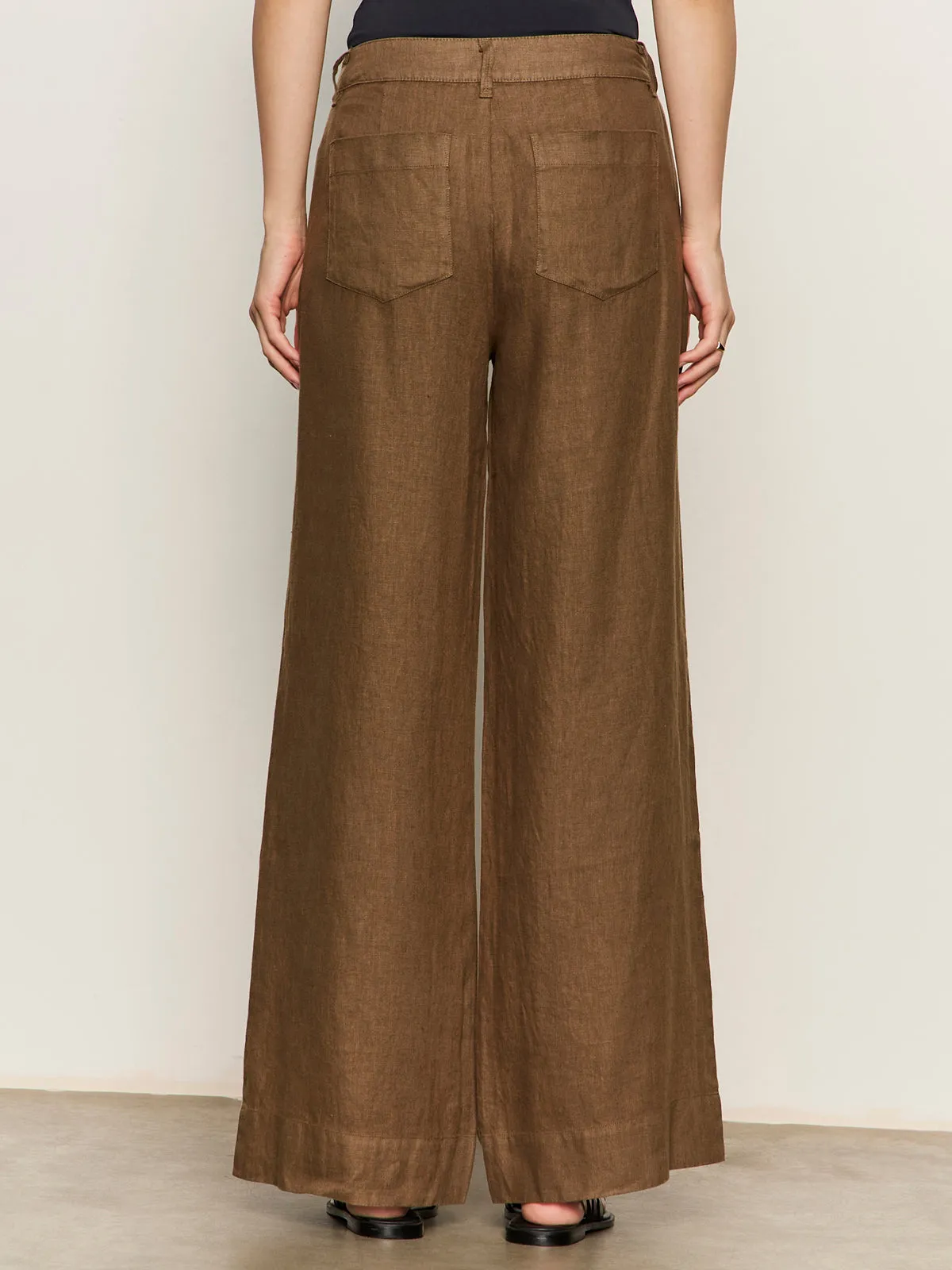 The Linen Marine Wide Leg Pant Timber sold by Sanctuary product image thumbnail 2