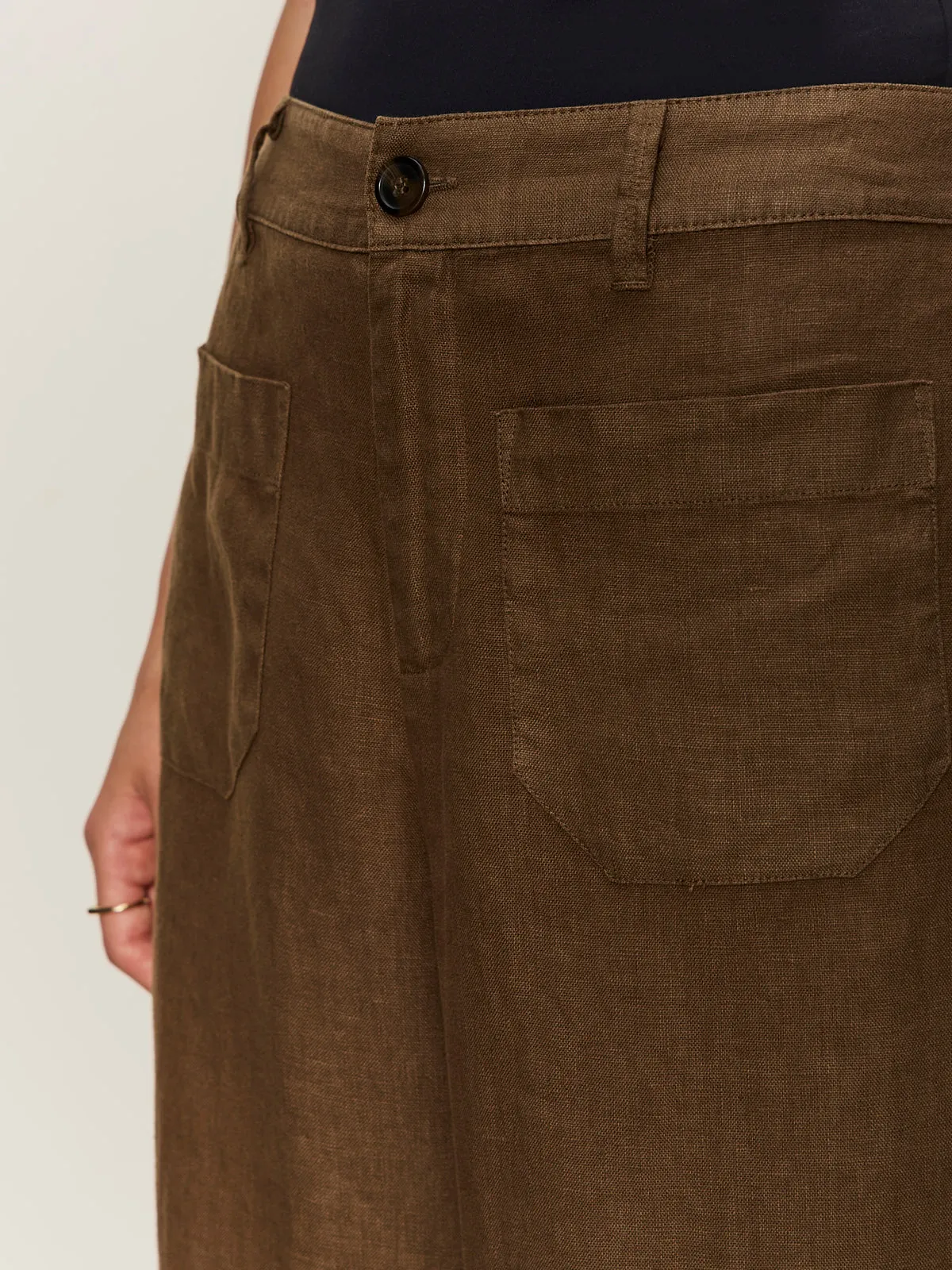 The Linen Marine Wide Leg Pant Timber sold by Sanctuary product image thumbnail 5