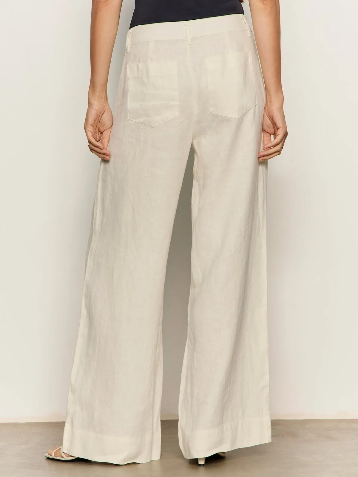 The Linen Marine Wide Leg Pant Summer Sand sold by Sanctuary product image thumbnail 2