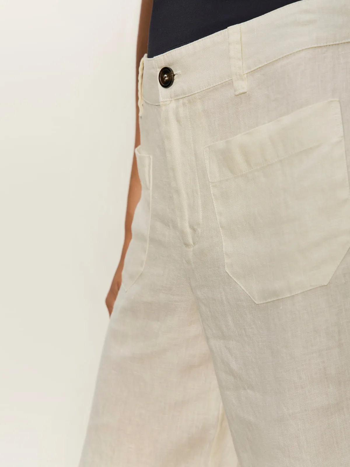 The Linen Marine Wide Leg Pant Summer Sand sold by Sanctuary product image thumbnail 4