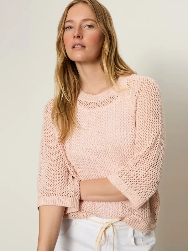 Metallic Sweater Tee Washed Salmon made by Sanctuary