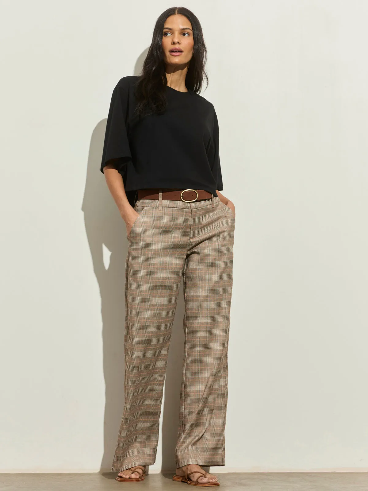 Spotlight Plaid Trouser Caviar Plaid sold by Sanctuary product image thumbnail 4
