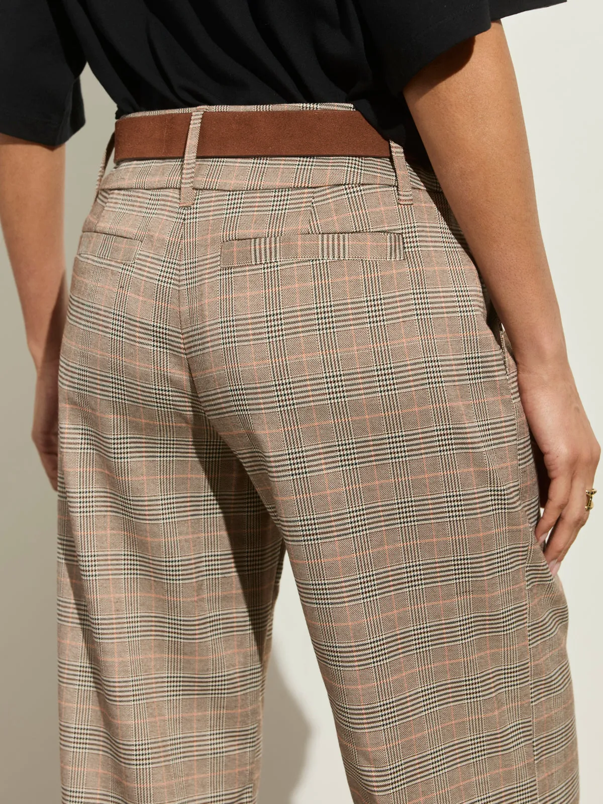 Spotlight Plaid Trouser Caviar Plaid sold by Sanctuary product image thumbnail 5